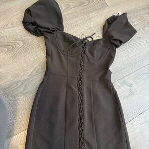 Black Mini Corset Style Dress